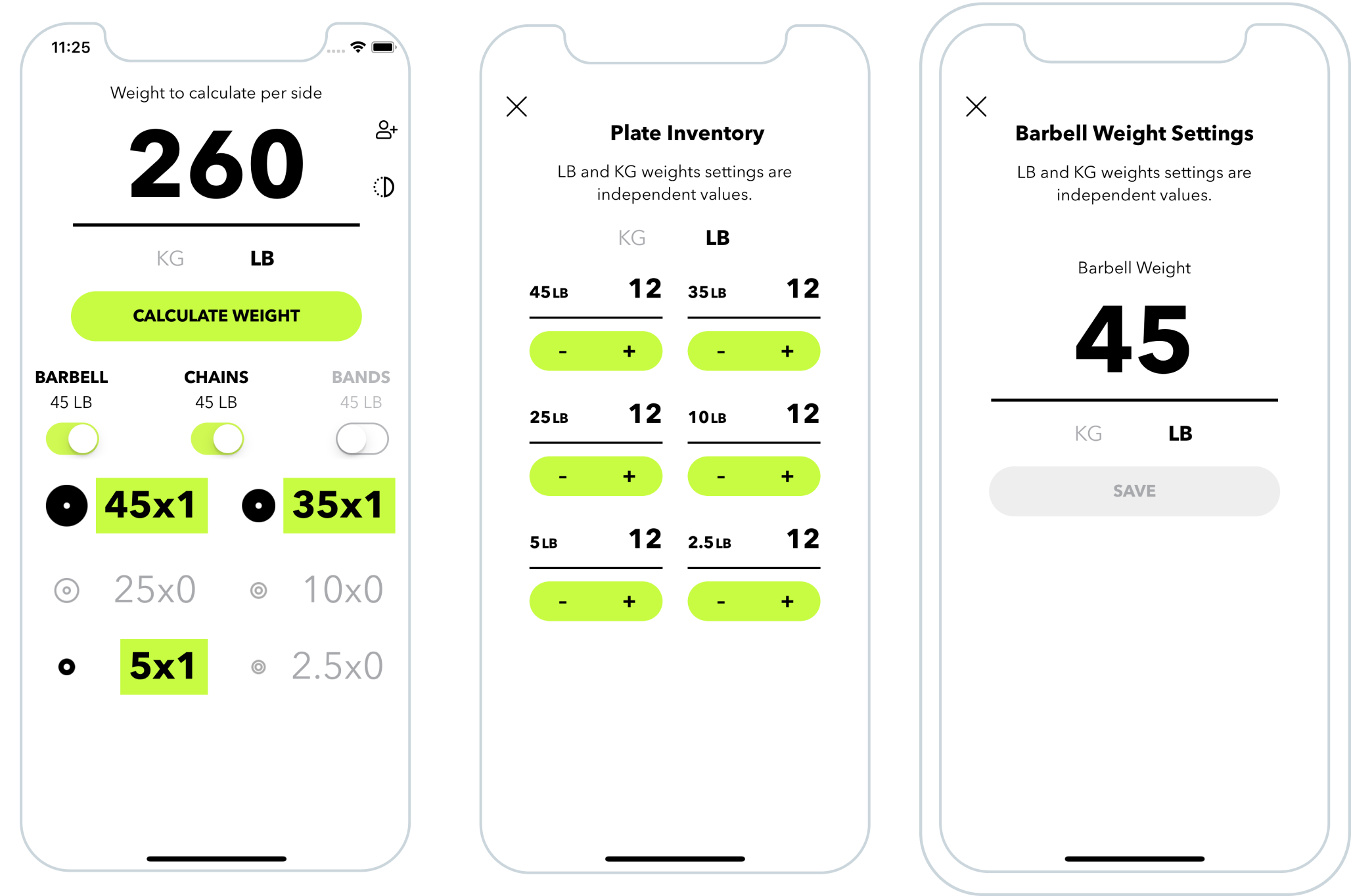 gym cruncher's interface